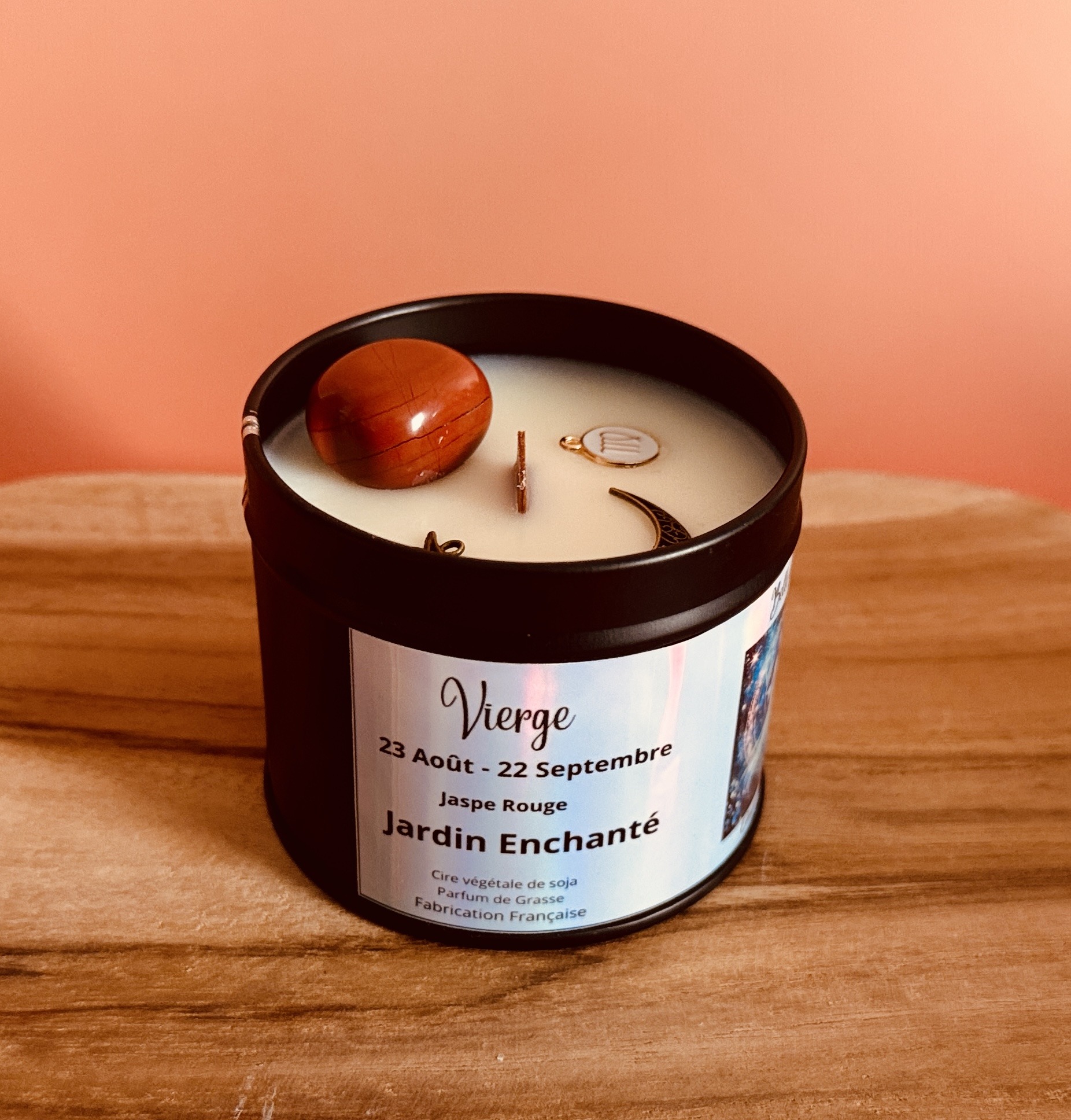 Bougie Astrologique - Signe Vierge - Jardin enchanté – Image 2