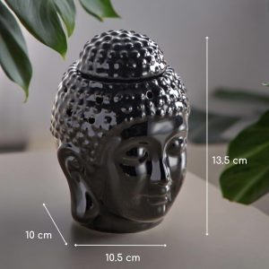 Brûle-Parfum en céramique - buddha “Dhyana Noir”